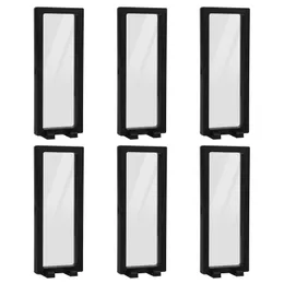 Caixas de Joias 6pcs Organizador 3D Moldura Flutuante Com Base Suporte Caixa De Armazenamento De Moedas Expositor Retangular Visor Colar Suspensão Brinco 230609