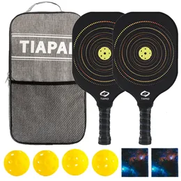 Tennis Rackets TIAPAD Pickleball Paddles Glass Fiber PP Honeycomb Inner Core Lightweight Set of 2 230608