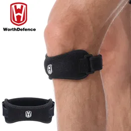 Joelheiras de cotovelo Worthdefence Joelheiras Patella Brace Alça ajustável EVA Almofada de suporte Protetor Equipamento esportivo Protetor de vôlei de basquete 230608