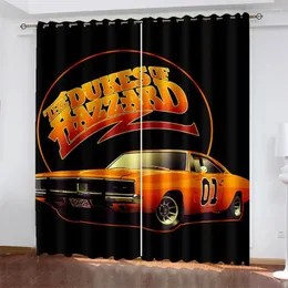 Kurtyna 3D Digital Printing Car Clean Curtains do sypialni po lewej i prawej dwustronnej otwartej domu nowoczesne zaciemnienie