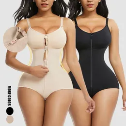 Kvinnors bantning underkläder bodysuit body shaper midje shaper formewear postpartum återhämtning bantning zip och krok korsett 352