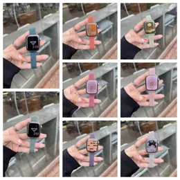 Milanese Loop Armband Correa Bandjes voor Apple Watch Ultra 45mm Band Serie 8 7 6 SE 5 41mm 38mm 44mm 42mm Luxe Band Fit Iwatch 4 3 Desginers Sterke Magnetische horlogeband