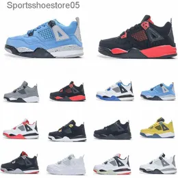Jumpman 4s kids shoes boys basketball 4 shoe Children black mid high sneaker designer Scotts military cat trainers baby kid youth