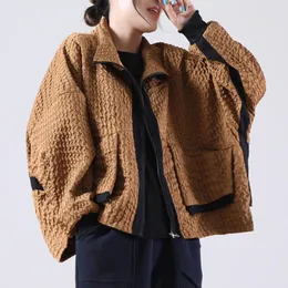 女性用ジャケットフェアナチュラル秋の春のレディースコートジッパールーズ2023ハラジュク韓国スタイル女性ブラックアウターウェアジャケット長袖