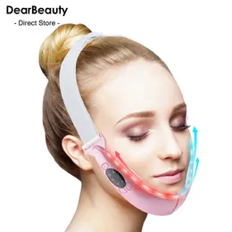 Face Care Devices Electric Microcurrent Vshape Lifter Lift Tighten Reduce Double Chin Masseter EMS Slimming Vibration Massager 230608