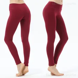 Lu Align Lu Lady Yoga Pantaloni lunghi sportivi Quick Dry Bodybuilding Legging Pantaloni da allenamento traspiranti Senza cuciture Scrunch Workout Sweatpant Stretch