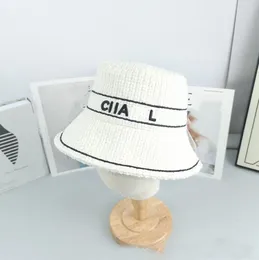 新しいスタイルのデザイナーブランドレターボールキャップバケツ帽子有名な純質ピュアコットンファブリックレター刺繍野球キャップワイドブリムハットアウトドアビーチスポーツサンハット