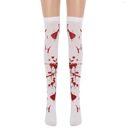 Women Socks Halloween Costume For Party Masquerade Clothes Bloody Stockings Zombie Blood Cosplay L5