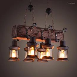 Pendant Lamps Vintage Loft Light Wrought Iron Glass Shade Lamp Kitchen Hanging Ceiling Abajour Dining Bar