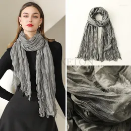 Eşarplar 17 Renk Moda Bebeğin Düz Renkli Eşarp Kadınlar Kızlar Bahar Kış Bayanlar Şallar Sararlar Bandana Pashmina Siyah