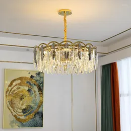 Pendant Lamps Chandeliers Post-modern High-end Light Luxury Crystal Lamp Oval Living Room Dining Villa Creative Bedroom Fashion