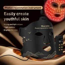 Urządzenia do pielęgnacji twarzy Przyjazd czerwony lenator LED terapia w podczerwieni elastyczna miękka maska ​​silikon 4 kolor anty starzejący zaawansowany Pon 230608