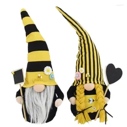 Dekoracja imprezy Bumble Bee Gnome Scandinavian Tomte Nisse Dwarf szwedzkie figurki domowe dekoracje wiejskie