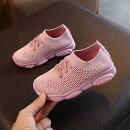 Athletic Outdoor Size 22-39 Baby Sneakers Fashion Children Flat Shoes Spädbarn Barn Baby Girls Boys Solid Stretch Mesh Sport Run Sneakers Shoes 230608
