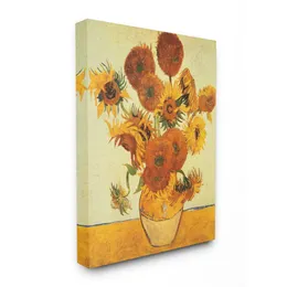 Stupell Home D Cor Sunflowers Classic Malural Canvas Wall Art autorstwa Vincent van Gogh