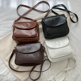 Evening Bags Women's Fashion Crossbody Bag Handbags Retro Solid Color PU Leather Shoulder Underarm Casual Women Hobos Phone Purse