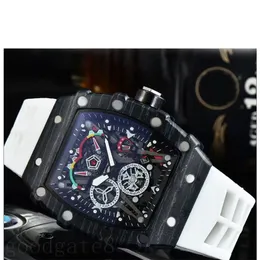 EW Factory Skeleton Watch For Mens Designer Watch Women Fashion OROLOGI高品質のマルチダイヤルワークブラックホワイトシリコンストラップレディースウォッチAAA Simply XB11 C23