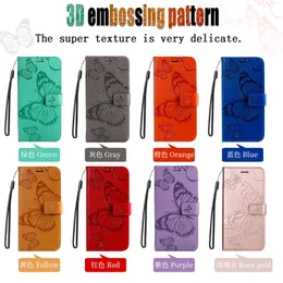 3D Embossing Leather Wallet Cases For OPPO Reamle C55 GT Neo5 10 Pro 9i C33 Reno 8T Samsung M54 5G 34Designs Flower Tree SunFlower Butterfly Card Flip Cover Stand Pouch