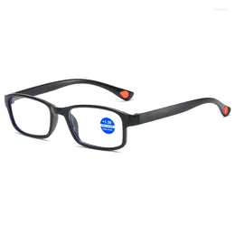 Óculos de sol vintage TR90 quadrado azul vermelho armação óculos de leitura esportivo masculino presbiopia óculos anti-bloqueio de luz hipermetropia