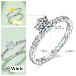 Miłość pierścionka zaręczynowe Pierścionki Złote MOISSANITE Biżuteria pierścionka weselne pierścionki dla kobiet desiner pierścionek biżuteria moissanite givence kobiety projektant Jewlery Bague M14B