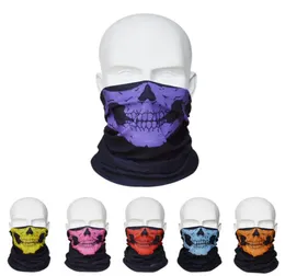 New Skull Design Multi Function Bandana Ski Sport Motorcycle Biker Scarf half Face Masks Outdoor Facial Mask 12 colors1656091