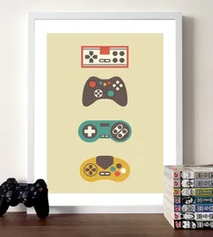 Gaming Print Retro Wall Art Canvas Painting Gamer Gift Video Game Vintage Poster Gamepad Controller Picture Boys Kids Room Decor1763835