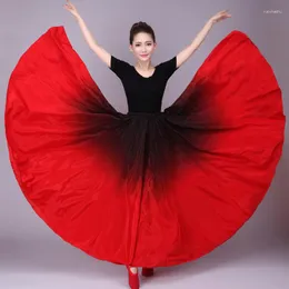 Stage Wear Women Gypsy Ballroom Bullfight Spanish Dance Costume Gradient Elegant Flamenco Skirt Dresses Performance Clothes