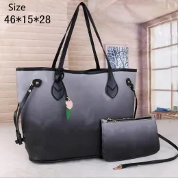 Top Mode Frauen Handtasche Größe 46CM Totes 2 teile/satz Mit Brieftasche PU leder einkaufstasche frauen große kapazität Tote strand taschen handtaschen handlestrong