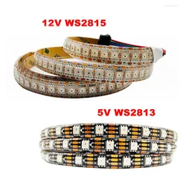 Strips DC12V WS2815 5V WS2813 WS2812 Updated Individually Addressable Smart RGB Led Strip SMD Dual-Signal Pixels IP65 Waterproof