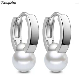 Dangle Earrings Fanqieliu Stamp 925 Silver Needle Pearl Drop For Women Luxury High Quality Jewelry Girl Gift Trendy FQL22165