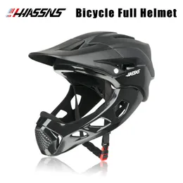 Bisiklet kaskları hassns dağ bisikleti kask off-road integral tam yüz dağ bisikleti kask spor kapağı erkekler hafif boyutu 58-62cm 230608