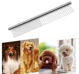 Stainless Steel Pet Combs Cat Dog Grooming Professional Tools Rounded Teeth for Removing Knots Tangles6347590