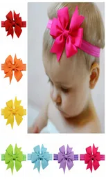 Baby Girls Big Bow Tie Headbands Solid Elastic Hairband Baby Infant Toddler Pography Props Accessories Boutique 047122993