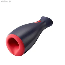 Automatische aufblasbare männliche Masturbator Tasse Vibration Deep Throat Blowjob Sex Maschine Erwachsene Sex Spielzeug für Männer Penis Masturbation L230518