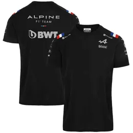 Alpine F1 Team Short Sleeve T-shirt Blue Alonso Formula 1 Year Release New Boys Summer Collection for Adults