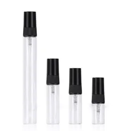 Refillable Mist Spray Bottles 2ml 3ml 5ml 10ml Clear Glass Cosmetic Bottle For Travel Prfkt