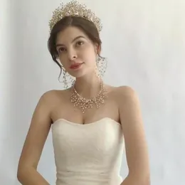 ヘッドピースYoulapan HP193-Set Luxury Sparkling Rhinestone Pegant Crown for Wedding Hair Accessoriesブライダルティアラジュエリー