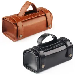 Rakknivar Blad Mens Pu Leather Travel Toatetry Bag rakning Tvätten Organiser Bag Black / Dark Brown For Protect Shaver Shaving Container Gift 230609