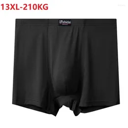 Underbyxor plus storlek 13xl underkläder män modal boxer para boxershorts 11xl shorts lossa mjuk stor överdimensionerad andningsblått