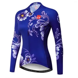 Racing Jackets Winter Thermal Fleece Women Long Sleeve Cycling Jersey Clothing Bicycle Outdoor Mountain Road Uniform Bike Triathlon Wear