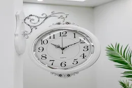 Wall Clocks Modern Clock Wooden Double Face Living Room Decorative Watches Home Decor Fashion Creative Mute Gift9452531