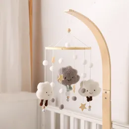 Mobiler# Baby Cloud Rattles CRIB MOBILES Toys 012 månader Bell Musical Box Bed Bed Toddler Carousel for Toy Gift 230608