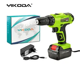 YIKODA 21V Cordless Drill Electric Screwdriver Household Rechargeable One Lithium Battery Carton Multifunction Power Tools 5412142