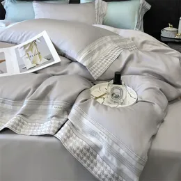 Bedding sets 100% Cotton Bedding Duvet cover Set Large Bedding Set 4-Piece Elegant Grey Bedding Set 230609