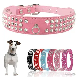 Hundehalsbänder Reihen Hundehalsband Bling Cats Collars Adjustbale Rosa Halsbänder für kleine mittelgroße Hunde R230609