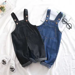 Overaller ienens barn baby kläder jumper pojkar flickor dungarees spädbarn play byxor denim jeans småbarn jumpsuit 2 3 4 5 6 år 230609