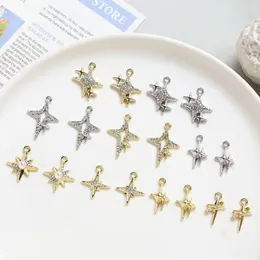 Charms 4st söt legering glänsande meteor hängen diy handgjorda halsband örhängen smycken tillbehör för kvinnor flickor