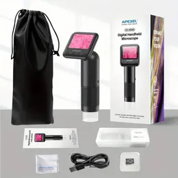400X-800X HD 현미경 렌즈 핸드 헬드 휴대용 USB 디지털 현미경 광학 기기 전자 현미경 LED