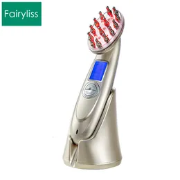 Head Massager RF Laser Hair Growth Massage Comb Anti Loss Therapy Infrared Red Light EMS Care Brush Radio frequency 230608
