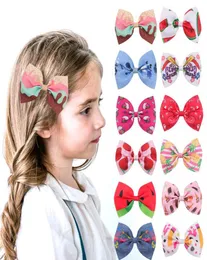 4 inches Hair Accessories Baby Girls Bow Hairpin Fruit print Headwear fashion Kids hairbow Boutique children Barrettes 186 H11158295
